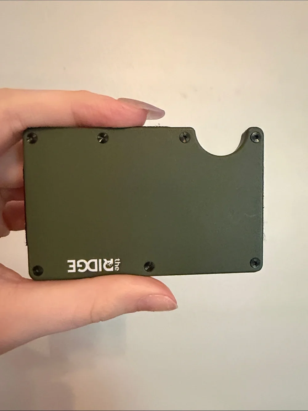The Ridge Wallet Aluminum Matte Olive with Money Clip